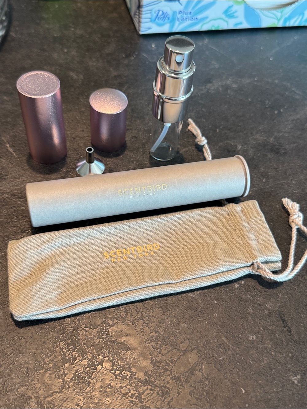 Scentbird Refillable Pink Perfume Atomizer Accessory Bundle